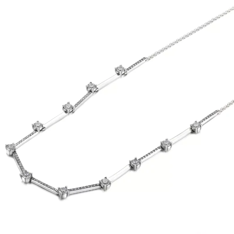 (imagen para) Collar PANDORA Sparkling Pavé Collier Bars - 390059C01 - Ver 2