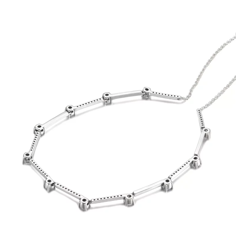 (imagen para) Collar PANDORA Sparkling Pavé Collier Bars - 390059C01 - Ver 4