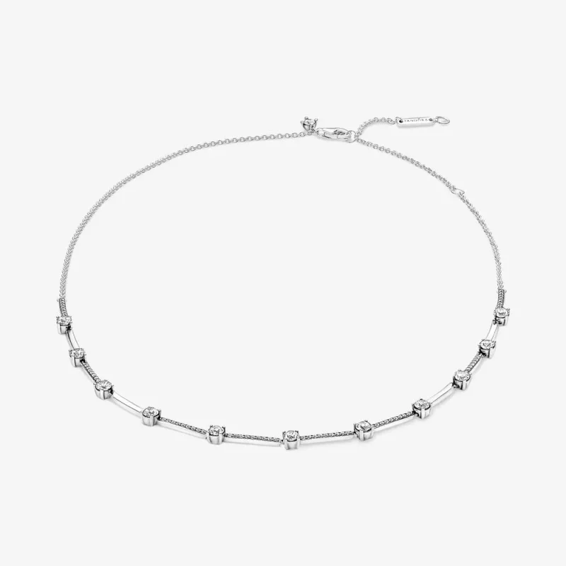 (imagen para) Collar PANDORA Sparkling Pavé Collier Bars - 390059C01