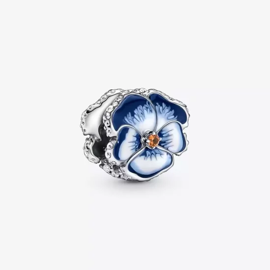 (imagen para) Encanto de flores de pensamiento azul PANDORA - 790777C02