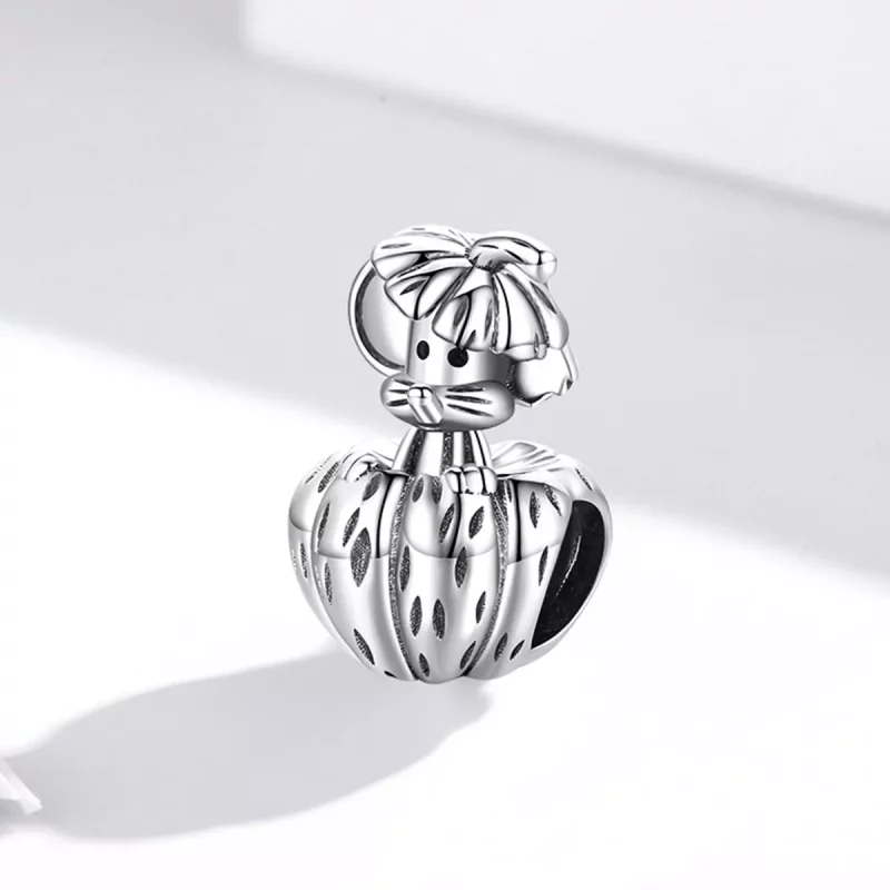 (imagen para) Estilo Pandora Plata Un encanto de una rata que roba calabazas - SCC1927 - Ver 2
