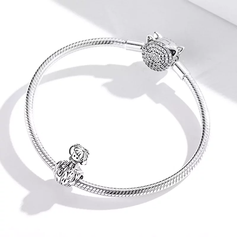 (imagen para) Estilo Pandora Plata Un encanto de una rata que roba calabazas - SCC1927 - Ver 3