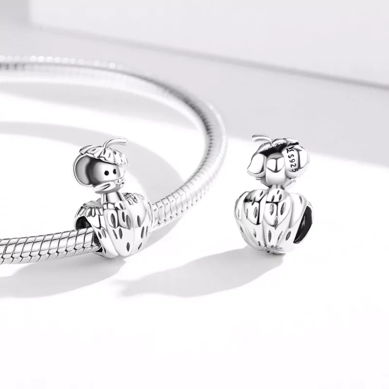 (imagen para) Estilo Pandora Plata Un encanto de una rata que roba calabazas - SCC1927 - Ver 4