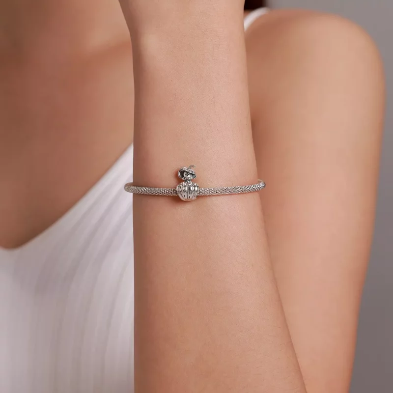 (imagen para) Estilo Pandora Plata Un encanto de una rata que roba calabazas - SCC1927 - Ver 5