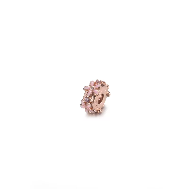 (imagen para) PANDORA Abalorio Clip Espaciador Margarita Rosa - 788809C01 - Ver 2