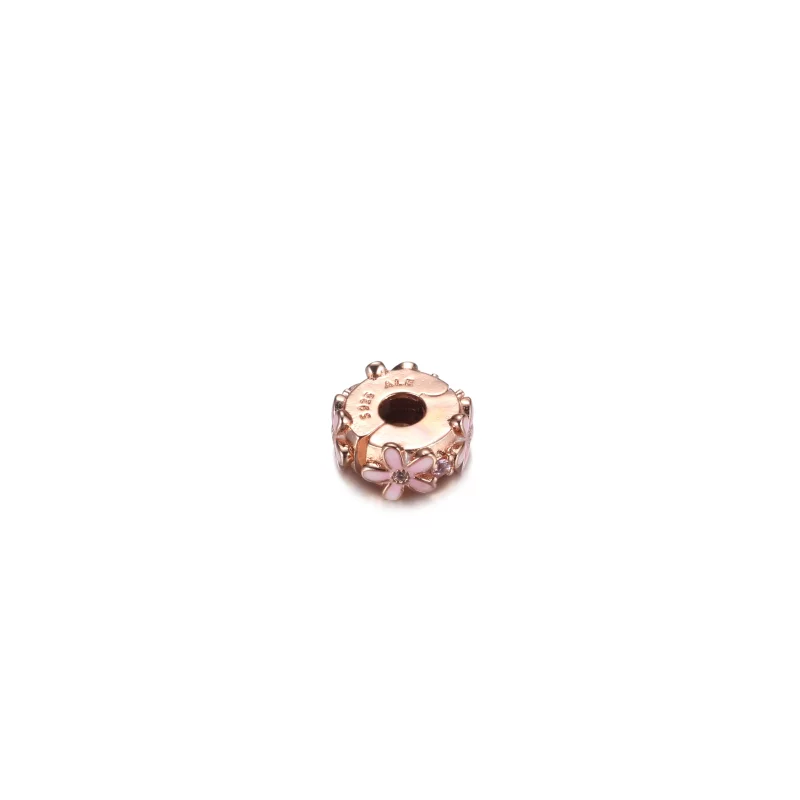 (imagen para) PANDORA Abalorio Clip Espaciador Margarita Rosa - 788809C01 - Ver 3