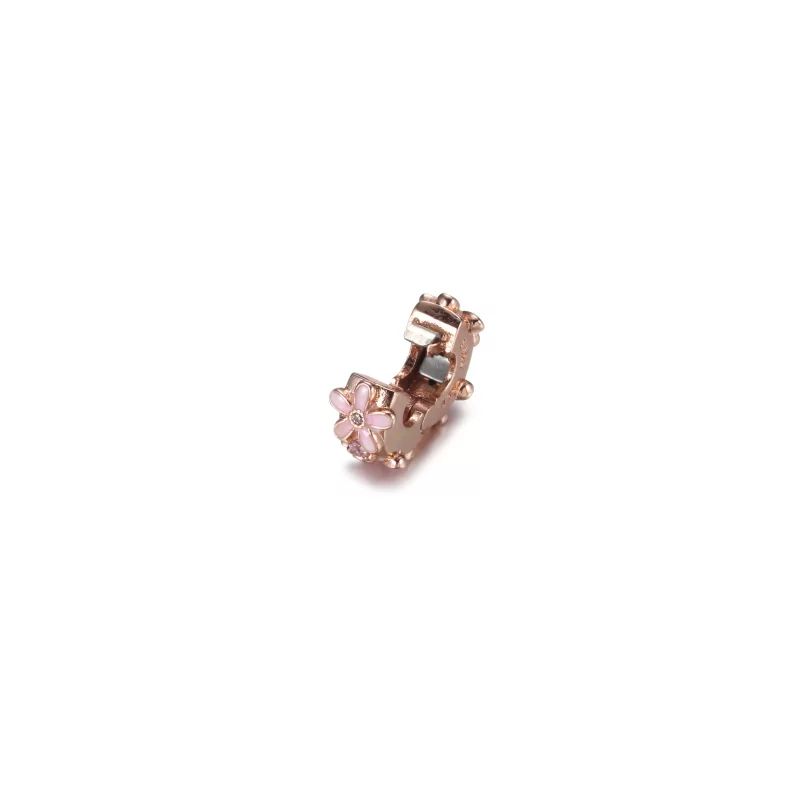 (imagen para) PANDORA Abalorio Clip Espaciador Margarita Rosa - 788809C01 - Ver 4