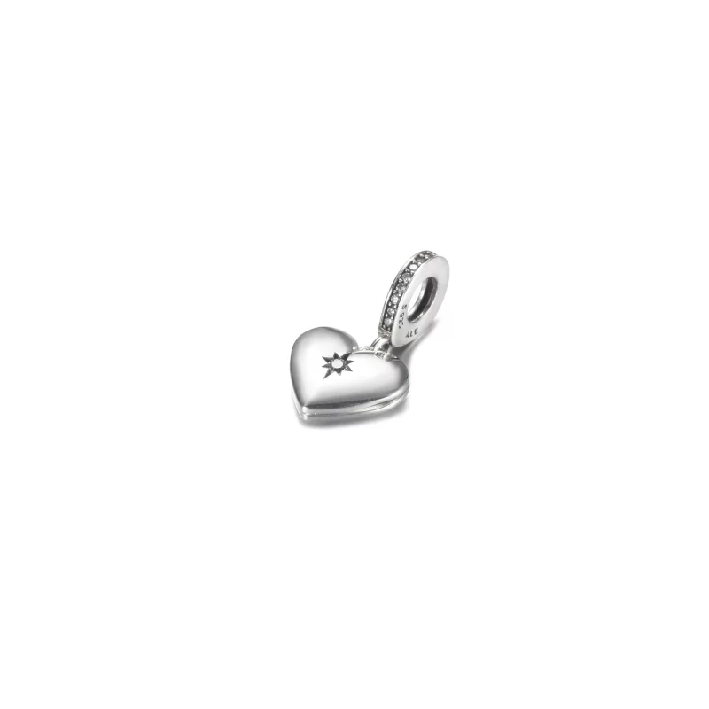 (imagen para) PANDORA Abalorio Colgante de Cerradura en Forma de Corazón Abrible - 799537C01 - Ver 2