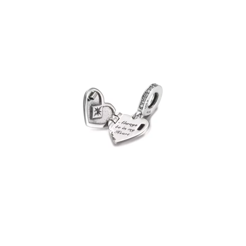 (imagen para) PANDORA Abalorio Colgante de Cerradura en Forma de Corazón Abrible - 799537C01 - Ver 4