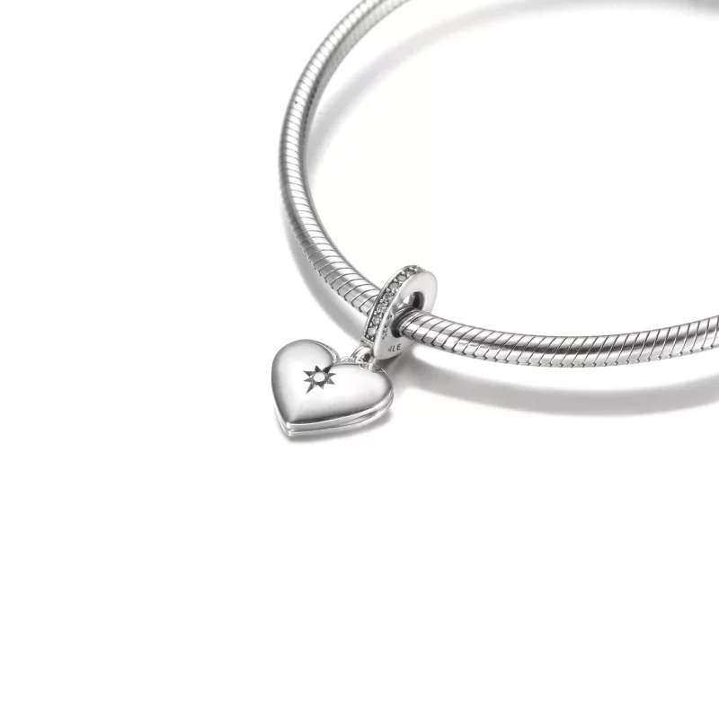 (imagen para) PANDORA Abalorio Colgante de Cerradura en Forma de Corazón Abrible - 799537C01 - Ver 5