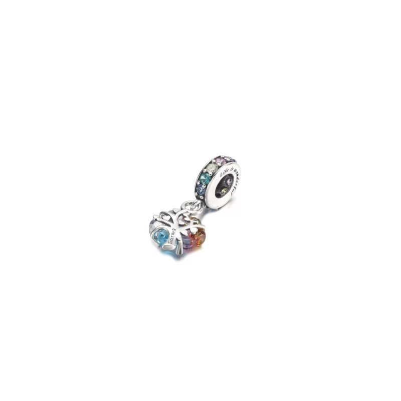 (imagen para) PANDORA Abalorio Colgante de Vidrio Murano Árbol de Unión - 790768C01 - Ver 3