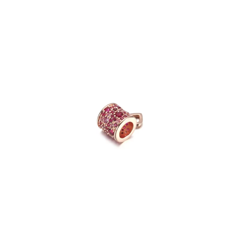 (imagen para) PANDORA Abalorio de Barril Corazón a Mano Alzada Pavé - 789548C01 - Ver 3