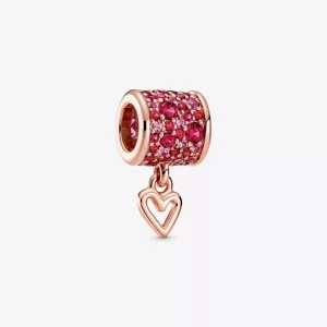 (imagen para) PANDORA Abalorio de Barril Corazón a Mano Alzada Pavé - 789548C01