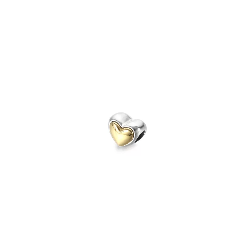 (imagen para) PANDORA Abalorio en forma de Corazón Dorado en Relieve - 799415C00 - Ver 2