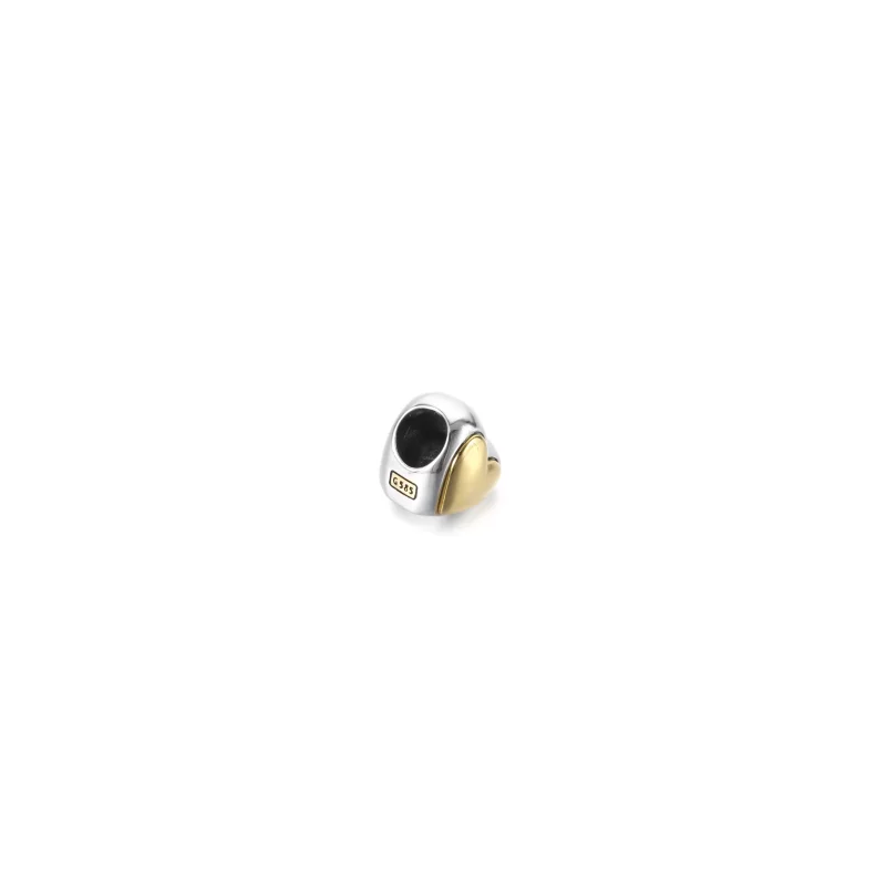 (imagen para) PANDORA Abalorio en forma de Corazón Dorado en Relieve - 799415C00 - Ver 4