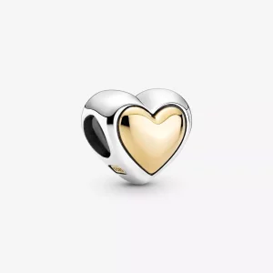 (imagen para) PANDORA Abalorio en forma de Corazón Dorado en Relieve - 799415C00