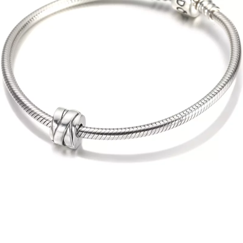 (imagen para) PANDORA Abrazaderas de Charm Pulido con Lazos - 799502C00 - Ver 5