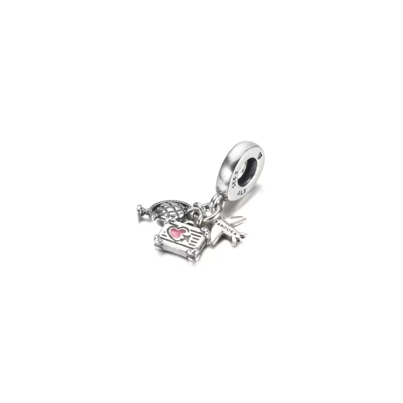 (imagen para) PANDORA Avión, Globo y Maleta Charm Colgante - 799435C01 - Ver 2