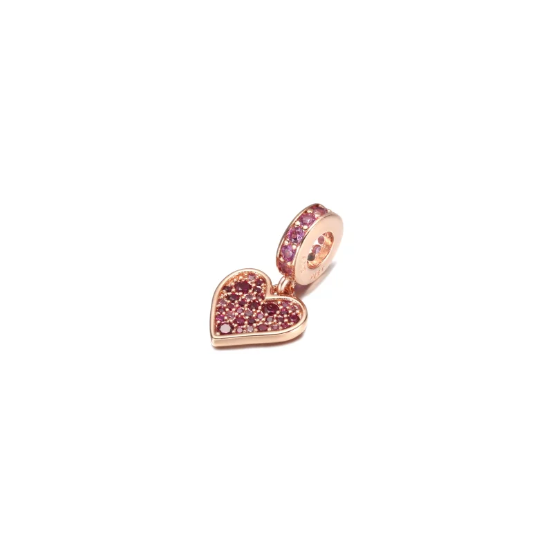 (imagen para) PANDORA Charm Colgante Corazón de Mano Libre Pavé - 789565C01 - Ver 2
