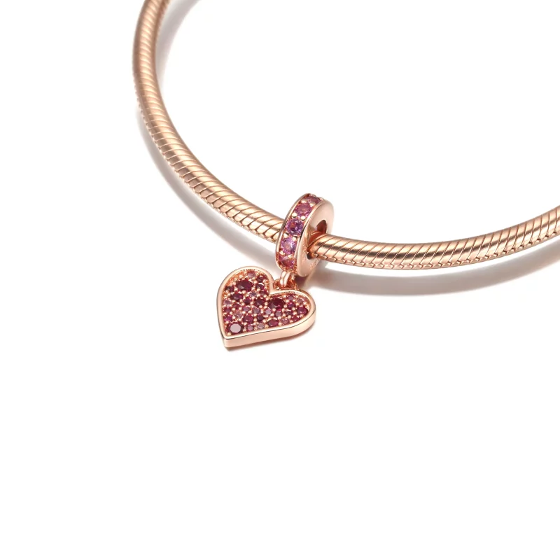 (imagen para) PANDORA Charm Colgante Corazón de Mano Libre Pavé - 789565C01 - Ver 5