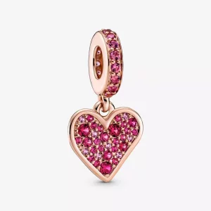 (imagen para) PANDORA Charm Colgante Corazón de Mano Libre Pavé - 789565C01