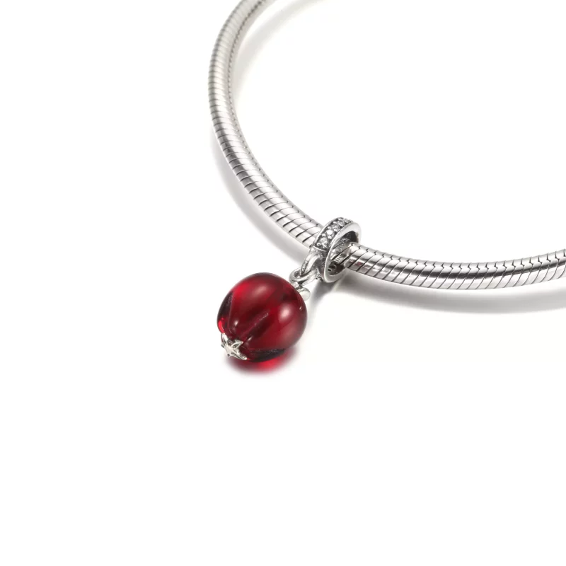 (imagen para) PANDORA Charm colgante de cristal de Murano con manzana roja - 799534C01 - Ver 5