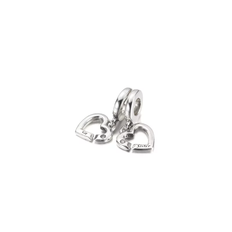 (imagen para) PANDORA Charm Colgante Dividido de Corazones Enlazados de Hermanas - 799538C01 - Ver 3