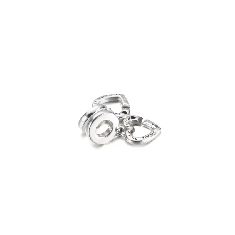 (imagen para) PANDORA Charm Colgante Dividido de Corazones Enlazados de Hermanas - 799538C01 - Ver 4