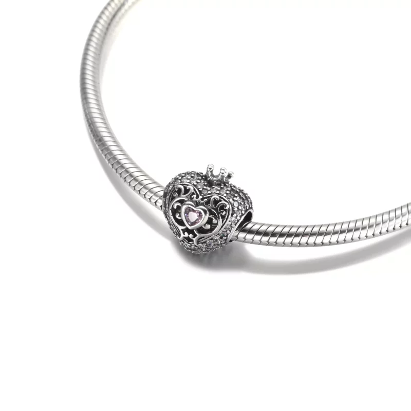 (imagen para) PANDORA Charm Corona Real y Corazón - 790763C01 - Ver 5