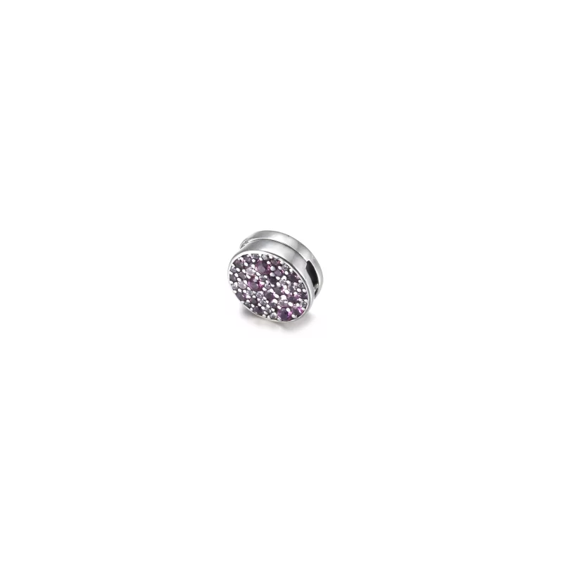 (imagen para) PANDORA Clip de Charm Pavé Rosa - 799362C01 - Ver 2