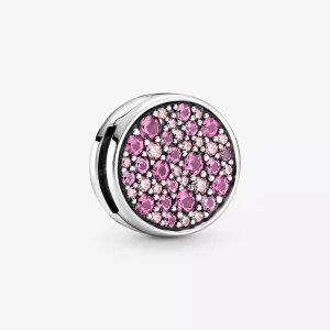 (imagen para) PANDORA Clip de Charm Pavé Rosa - 799362C01