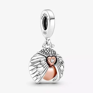 (imagen para) Pandora Club 2022 Charm colgante de mariquita y corazón - 780072C01