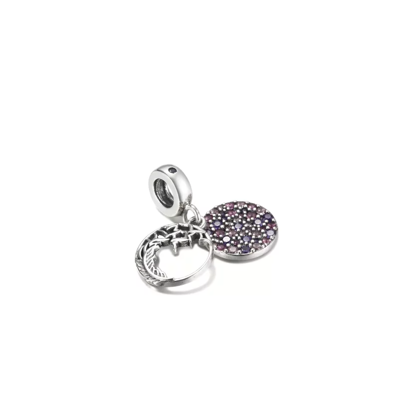 (imagen para) PANDORA Colgante de Pluma con Pavé - 799561C01 - Ver 2