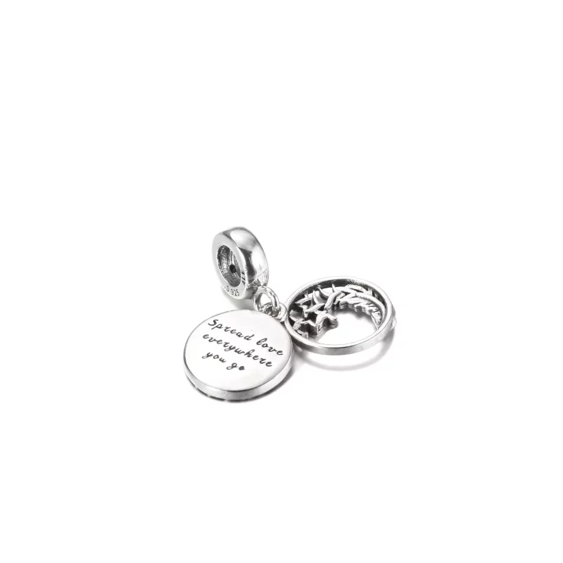 (imagen para) PANDORA Colgante de Pluma con Pavé - 799561C01 - Ver 4