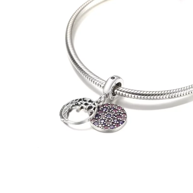 (imagen para) PANDORA Colgante de Pluma con Pavé - 799561C01 - Ver 5