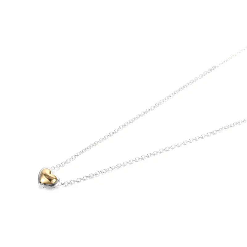 (imagen para) PANDORA Collar de Collier con Corazón Dorado en Relieve - 399399C00 - Ver 2