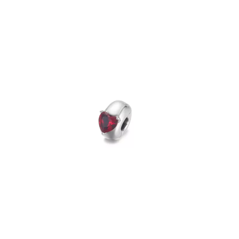 (imagen para) PANDORA Corazón Rojo Solitario Clip Charm - 799203C01 - Ver 2