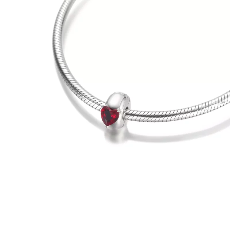 (imagen para) PANDORA Corazón Rojo Solitario Clip Charm - 799203C01 - Ver 5
