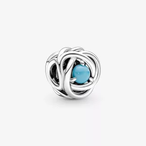 (imagen para) PANDORA Diciembre Turquesa Azul Encanto de Círculo de Eternidad - 790064C02