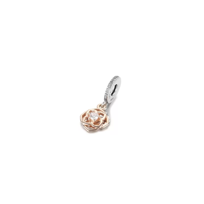 (imagen para) PANDORA dije colgante de dos tonos en rosa - 789373C01 - Ver 3