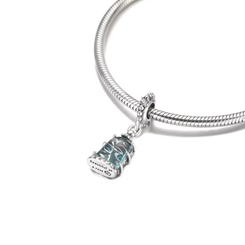 (imagen para) PANDORA Disney Beauty and the Beast Encanto Colgante Rosa Encantada - 790024C01 - Ver 9