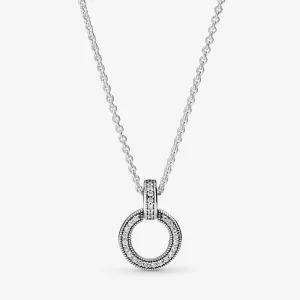 (imagen para) PANDORA Doble Colgante y Collar de Círculos - 399487C01