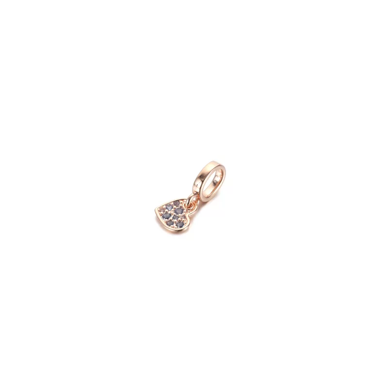 (imagen para) PANDORA Encanto Colgante Corazón Inclinado Pavé Azul Claro - 789404C01 - Ver 2