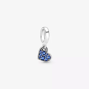 PANDORA Encanto Colgante Corazón Inclinado Pavé Azul Estelar - 799404C01 (imagen para) PANDORA Encanto Colgante Corazón Inclinado Pavé Azul Estelar - 799404C01