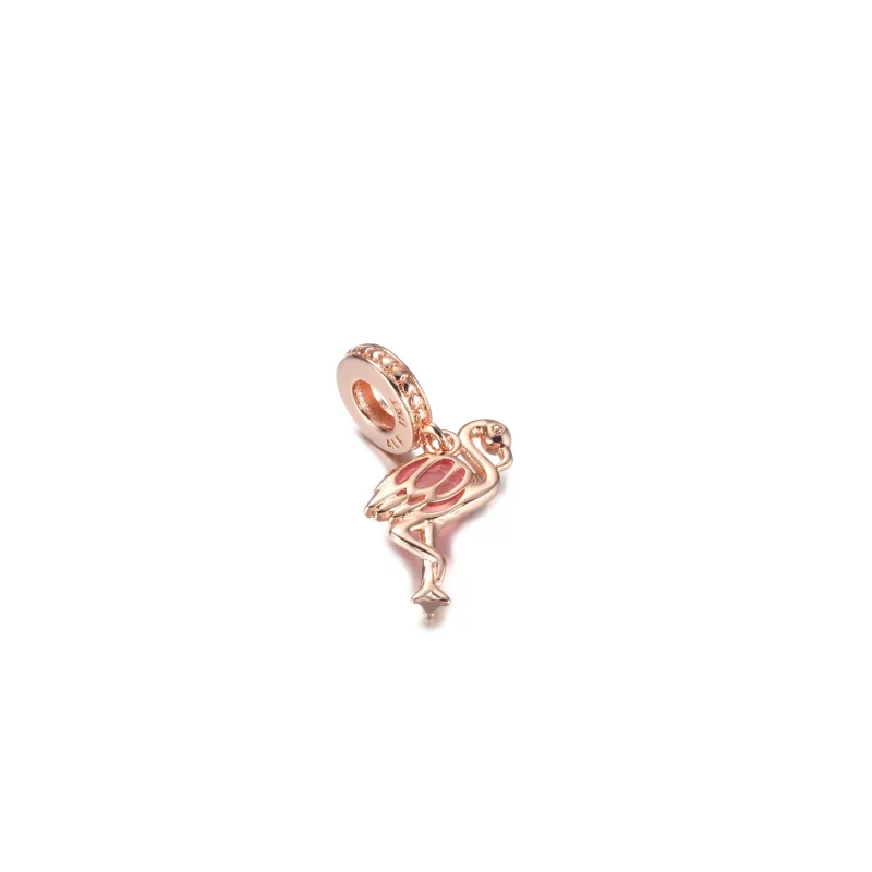 (imagen para) PANDORA Encanto Colgante de Flamenco de Vidrio Murano Rosa - 789431C01 - Ver 3