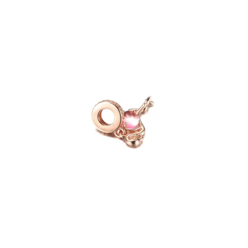 (imagen para) PANDORA Encanto Colgante de Flamenco de Vidrio Murano Rosa - 789431C01 - Ver 4