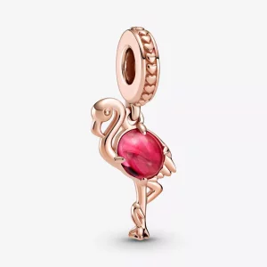 (imagen para) PANDORA Encanto Colgante de Flamenco de Vidrio Murano Rosa - 789431C01