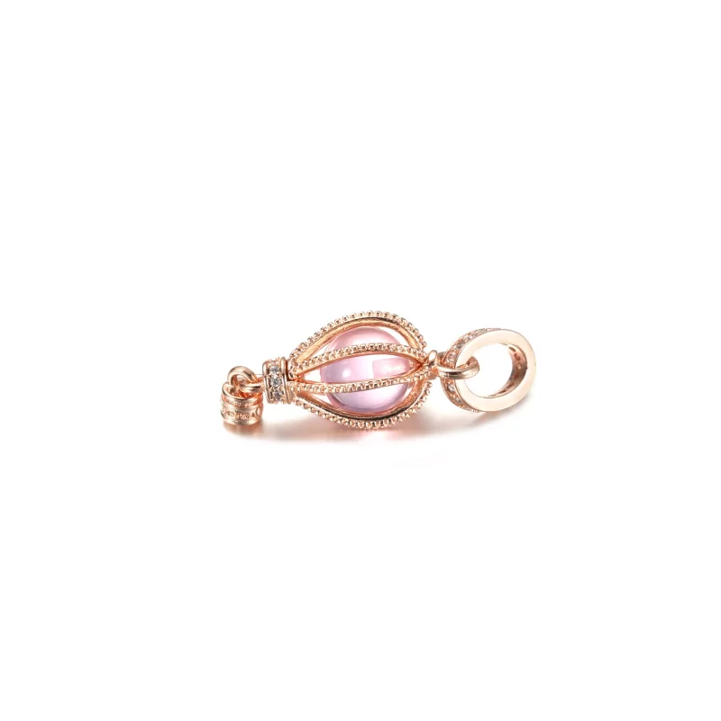 (imagen para) PANDORA Encanto Colgante de Globo Aerostático Rosa Brillante - 789434C01 - Ver 4