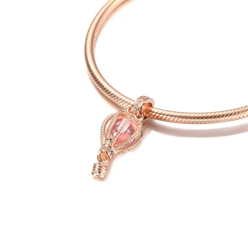 (imagen para) PANDORA Encanto Colgante de Globo Aerostático Rosa Brillante - 789434C01 - Ver 5