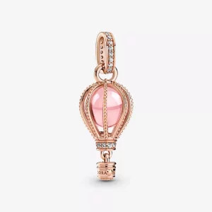 (imagen para) PANDORA Encanto Colgante de Globo Aerostático Rosa Brillante - 789434C01